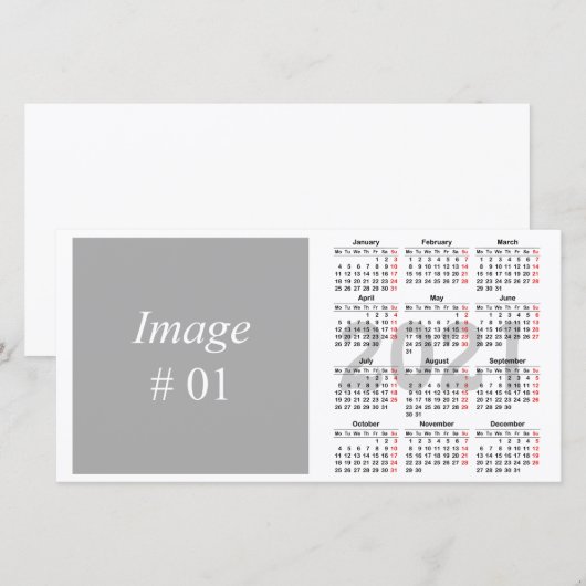 2021 kalendersjabloon bedankkaart (Voorkant / Achterkant)