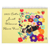 2021 Katten willen gewoon een vun kat hebben, arti Kalender (Hoes)