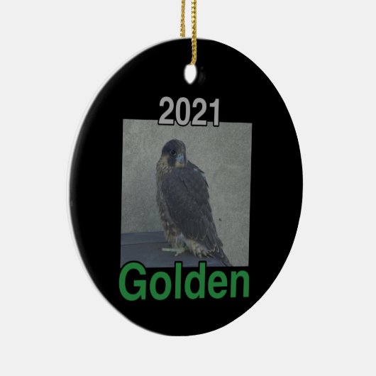 2021 Keramische cirkel ornament Golden (Rechts)