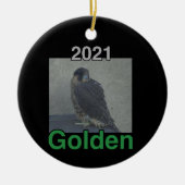 2021 Keramische cirkel ornament Golden (Voorkant)