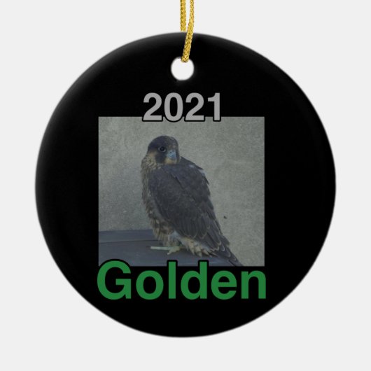 2021 Keramische cirkel ornament Golden (Voorkant)