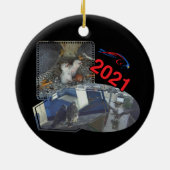 2021 Keramische cirkel ornament Golden (Achterkant)