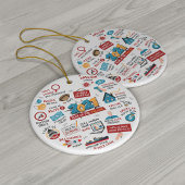 2021 Kerstboom - Pandemisch vaccin - jaarlijst Keramisch Ornament