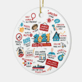 2021 Kerstboom - Pandemisch vaccin - jaarlijst Keramisch Ornament (Links)
