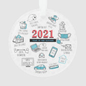 2021 Kerstfeest Memorabilia Vaccine Year Keepomwil Ornament (achterkant)