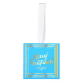 2021 Kerstfoto van de Turquoise-serie Decoratie (Voorkant)