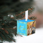 2021 Kerstfoto van de Turquoise-serie Decoratie