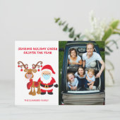 2021 Kerstgroet met Kerstfoto Feestdagenkaart (Staand voorkant)