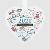 2021 Kerstvaccin: herdenkingsjaar herdenkingsdag Ornament (voorkant)