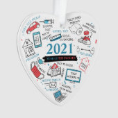 2021 Kerstvaccin: herdenkingsjaar herdenkingsdag Ornament (voorkant)