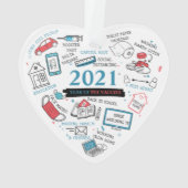 2021 Kerstvaccin: herdenkingsjaar herdenkingsdag Ornament (achterkant)