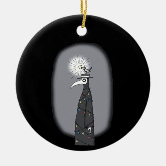 2021 kerstversiering Plague Doctor tree Custom Keramisch Ornament (Voorkant)