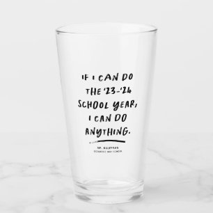 2021 leraar schooljaar grappig gepersonaliseerd glas