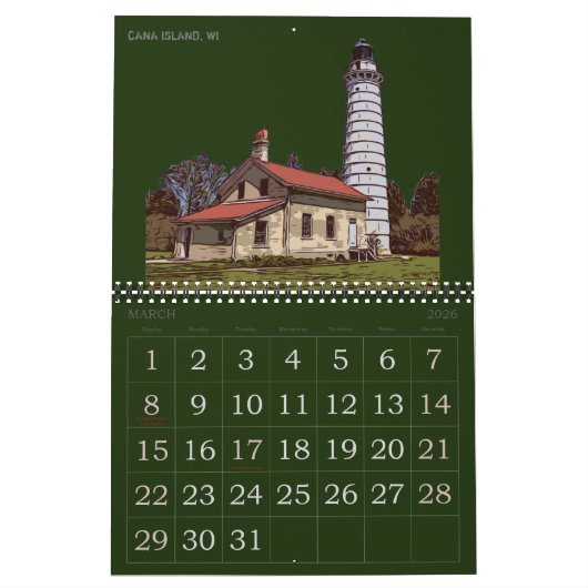 2021 LIGHTHOUSE CALENDAR KALENDER (Mar 2026)