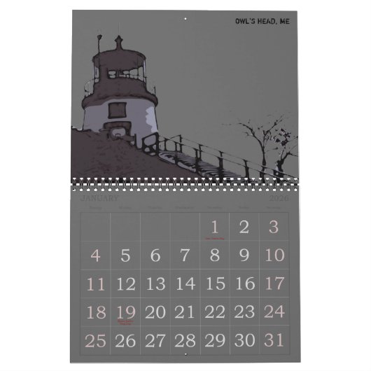 2021 LIGHTHOUSE CALENDAR KALENDER (Jan 2026)