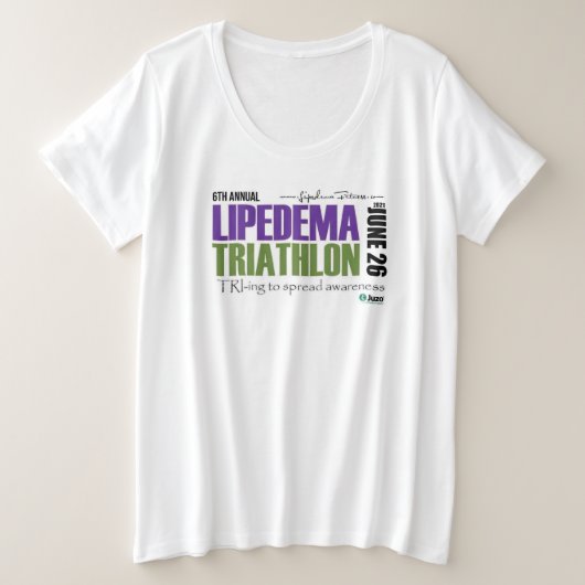 2021 Lipedema Triathlon - Plus formaat Shirt (Design voorkant)