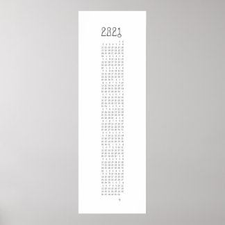 2021 Lock & Key-agenda - (Week begint op zondag) - Poster