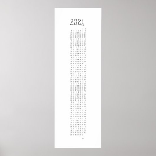 2021 Lock & Key-agenda - (Week begint op zondag) - Poster (Voorkant)