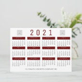 2021 Logo en naam van het bedrijf Feestdagenkaart (Staand voorkant)