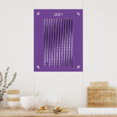2021 - Maan Kalender Paars Poster (Keuken)