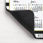 2021 Maandelijkse kalender | Preppy Floral Stripes Muismat (Hoek)