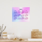 2021 Miami Shimmer Wandkalender door Janz Poster (Keuken)
