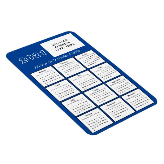 2021 Mini Calendar koelkast Business Logo Magneet (Rechterzijde)