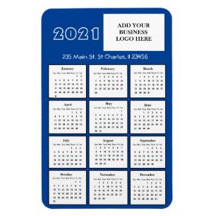 2021 Mini Calendar koelkast Business Logo Magneet