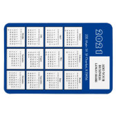 2021 Mini Calendar koelkast Business Logo Magneet (Horizontaal)