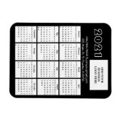 2021 Mini Calendar koelkast Business Logo Magneet (Horizontaal)