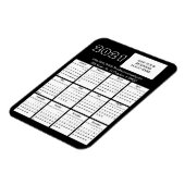 2021 Mini Calendar koelkast Business Logo Magneet (Linkerzijde)