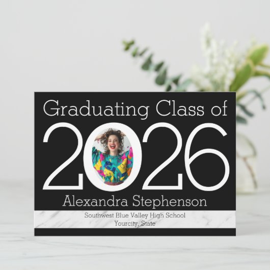 2021 Modern Fotolijst Afstudeercadeau Kaart (Staand voorkant)