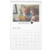 2021 Moderne aangepaste fotoserie is alles Kalender (Mar 2027)