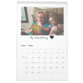 2021 Moderne aangepaste fotoserie is alles Kalender (Mar 2026)