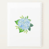 2021 Moderne Floral Blue Hydrangea Persoonlijk Planner (Achterkant)