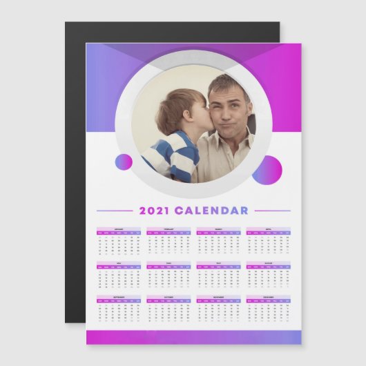 2021 moderne kalender aangepaste foto (Voorkant / Achterkant)
