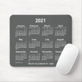 2021 Neon Charcoal Calendar van Janz Muismat (Met muis)