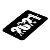 2021 Nieuwe jaren zwart en wit eenvoudig Magneet (Linkerzijde)