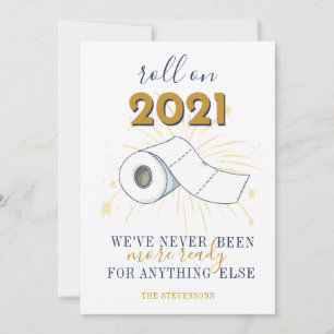 2021 Nieuwjaar Toilet Papa op maat Feestdagenkaart
