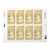 2021 Nieuwste honingvoeding metaalgoud met bijen Etiket (Full Sheet)