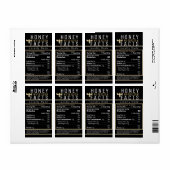 2021 Nieuwste honingvoeding zwart goud met bijen Etiket (Full Sheet)