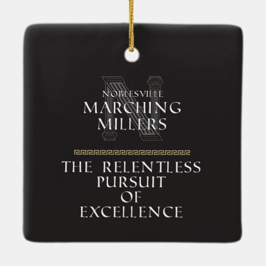 2021 Noblesville Marching Millers - Staatsfinancië Keramisch Ornament (Achterkant)