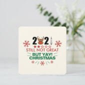 2021 Nog steeds geen geweldige Review, feestelijke Feestdagenkaart (Staand voorkant)