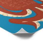 2021 Octopus Red en Blue Calendar Poster (Hoek)
