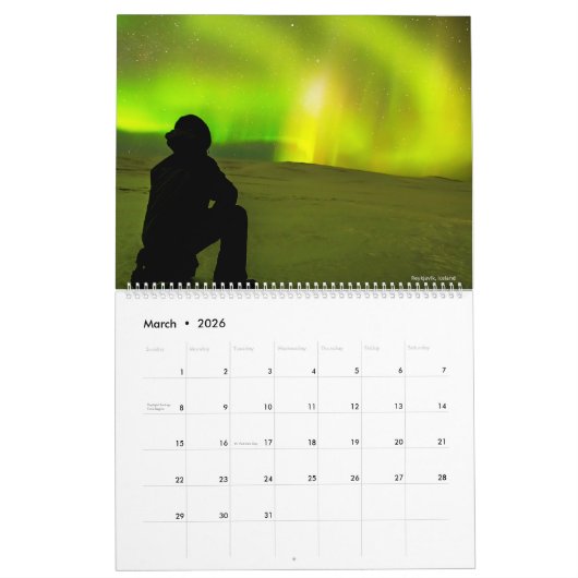 2021 Opgenomen Glimpses Schilderachtig wandkalende Kalender (Mar 2026)