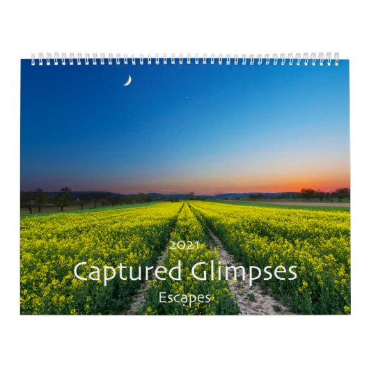 2021 Opgenomen Glimpses Schilderachtig wandkalende Kalender (Hoes)