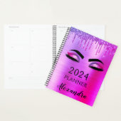 2021 Paarse glitter Sparkle Eyelashes Glam Planner (Display)