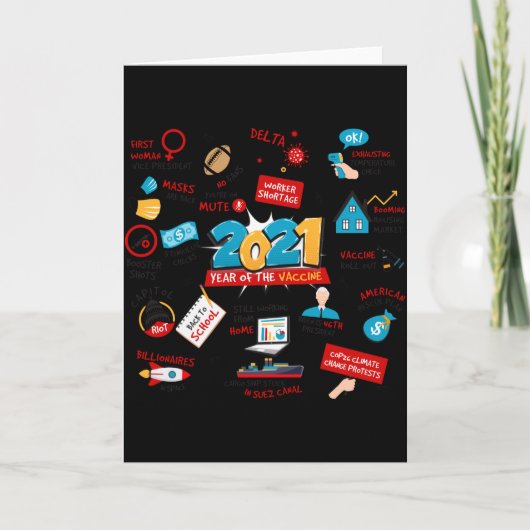 2021 Pandemic Vaccines Commemorative Christmas T S Kaart (Voorkant)