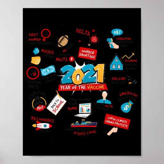 2021 Pandemic Vaccines Commemorative Christmas T S Poster (Voorkant)