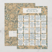 2021 Pandemisch BINGO Funny Mistletoe Gold Kerstmi Feestdagenkaart (Voorkant / Achterkant)